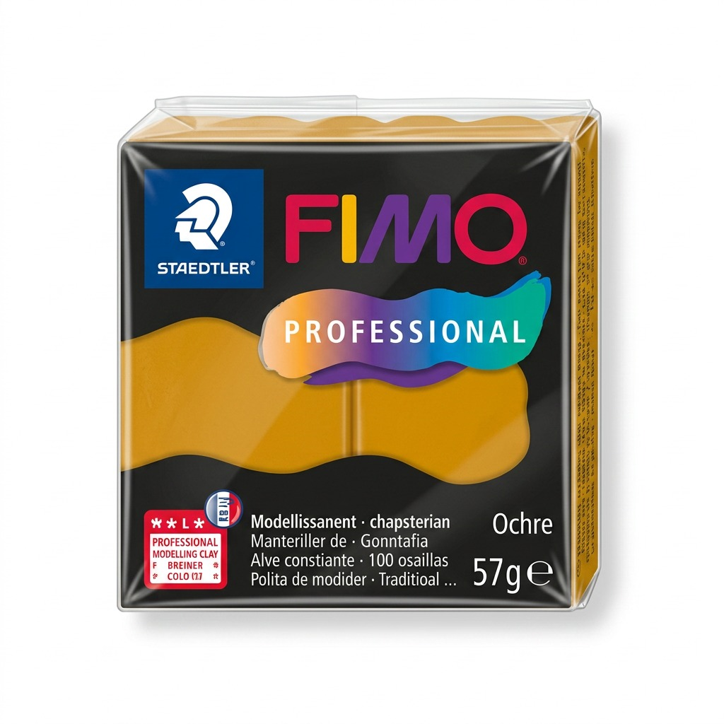 FIMO Professional – Pâte ocre 57 g, réf. 8040-17 — vue sur fond clair