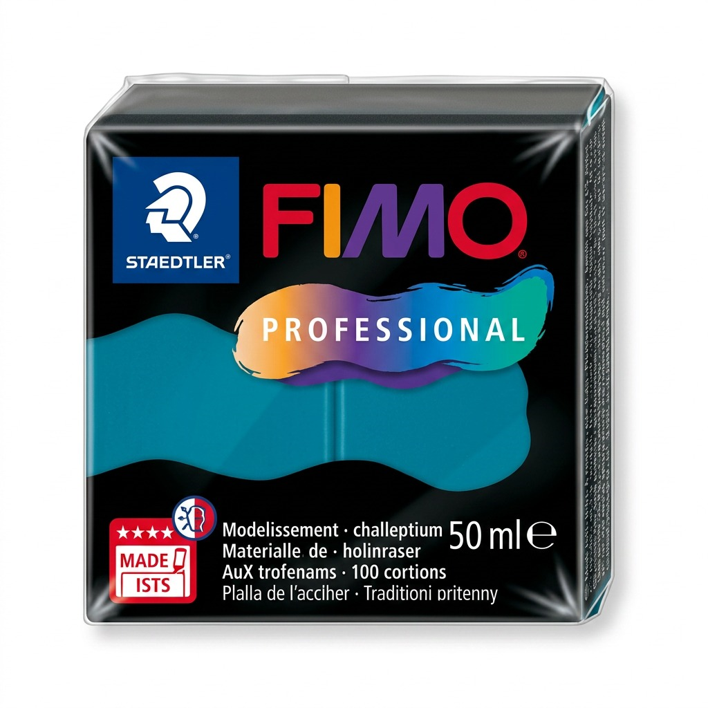 FIMO Professional – Pâte bleu pétrole 57 g, réf. 8040-36 — vue sur fond clair