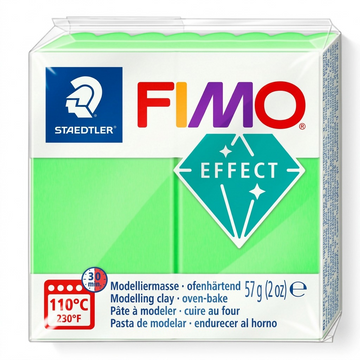 FIMO Effect Neon – Pâte vert néon 57 g, réf. 8010-501 — vue de l’emballage