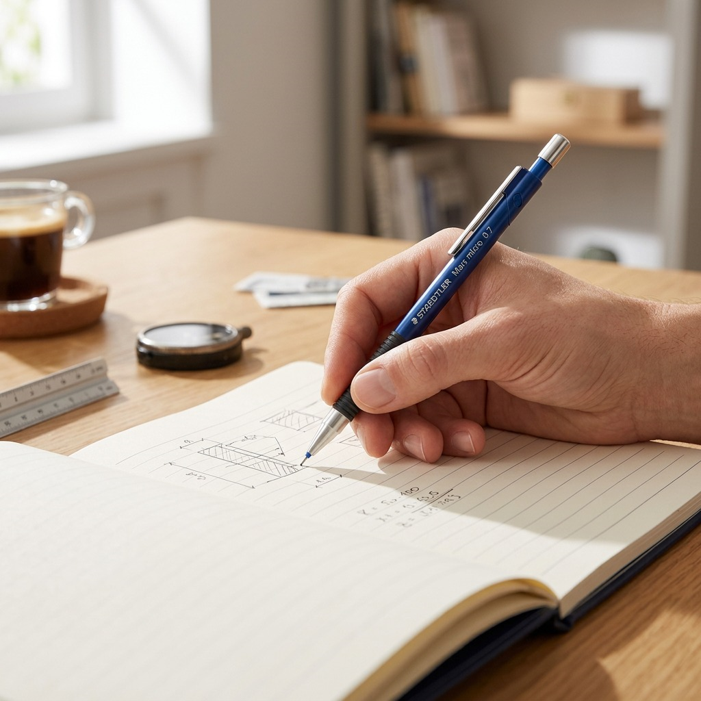 STAEDTLER Mars micro – Porte-mine 0,7 mm, réf. 775-07-03 — gros plan des détails