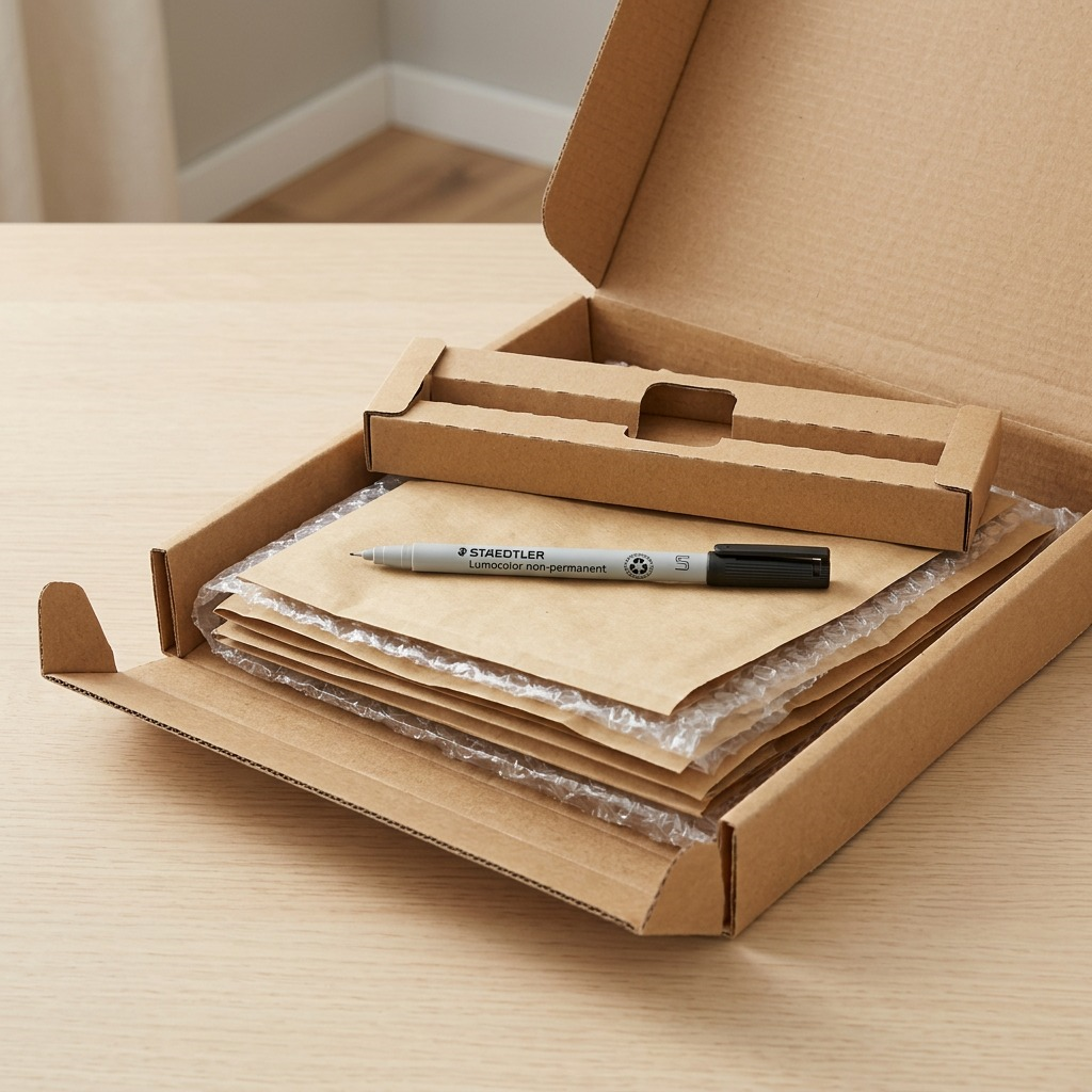 STAEDTLER Lumocolor – Marqueur noir superfin à base d’eau, réf. 311-9-10 — présentation de l’ensemble et de son emballage