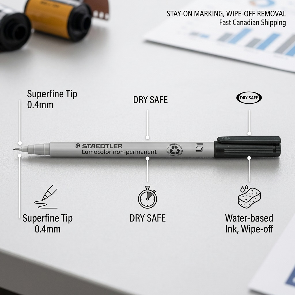 STAEDTLER Lumocolor – Marqueur noir superfin à base d’eau, réf. 311-9-10 — vue du produit 6