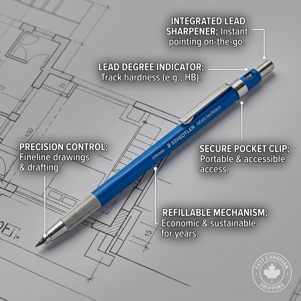 STAEDTLER Mars Technico – Porte-mine 2 mm HB avec pince, réf. 780-C-02 — vue 6