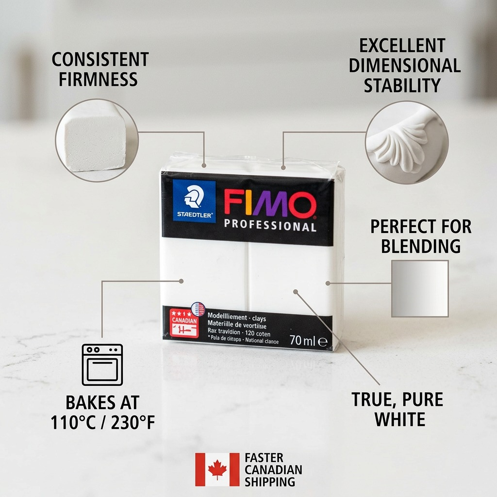 FIMO Professional – Pâte blanche 57 g, réf. 8040-0 — vue de détail