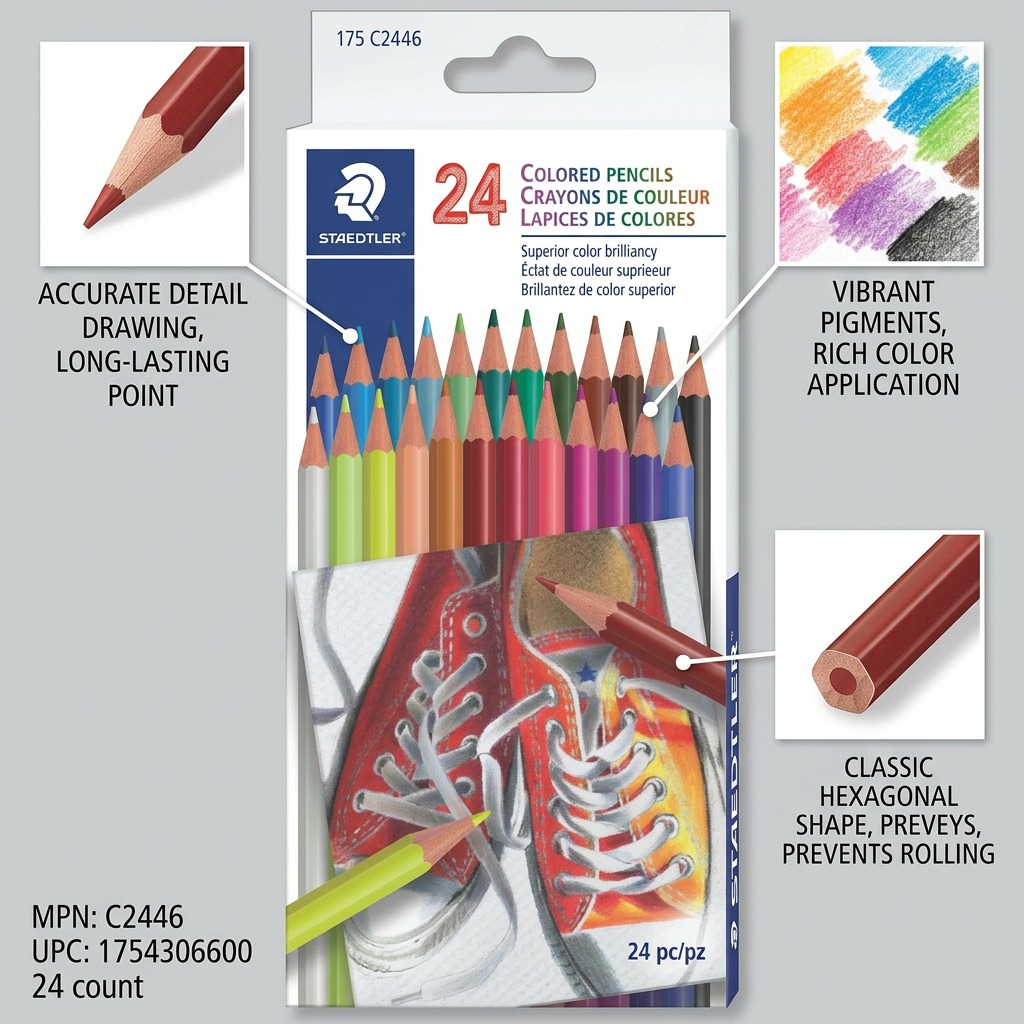 STAEDTLER 24 crayons couleur, réf. 175-C24A6-02 — vue du produit 6