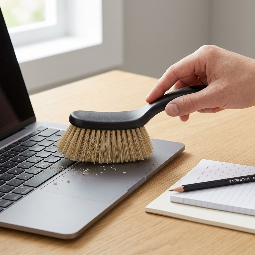 STAEDTLER – Brosse à dessin miniature, réf. 989-01BK-03 — présentation en utilisation