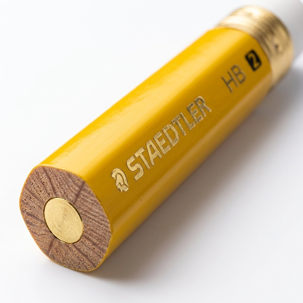 STAEDTLER Crayons graphite HB nº 2 en bois, réf. 13247C144A02 — gros plan des détails