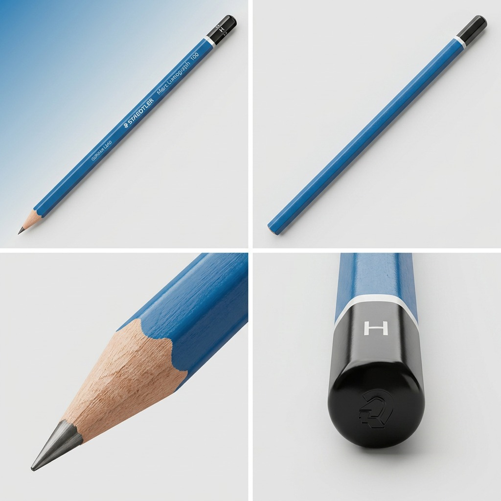 STAEDTLER Mars Lumograph – Crayon graphite H, réf. 100-H-M — vue du produit 5