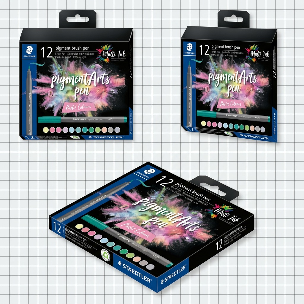 STAEDTLER Pigment Arts Brush – Lot de 12 couleurs pastel, réf. 371-C12-2-10-35 — vue 5