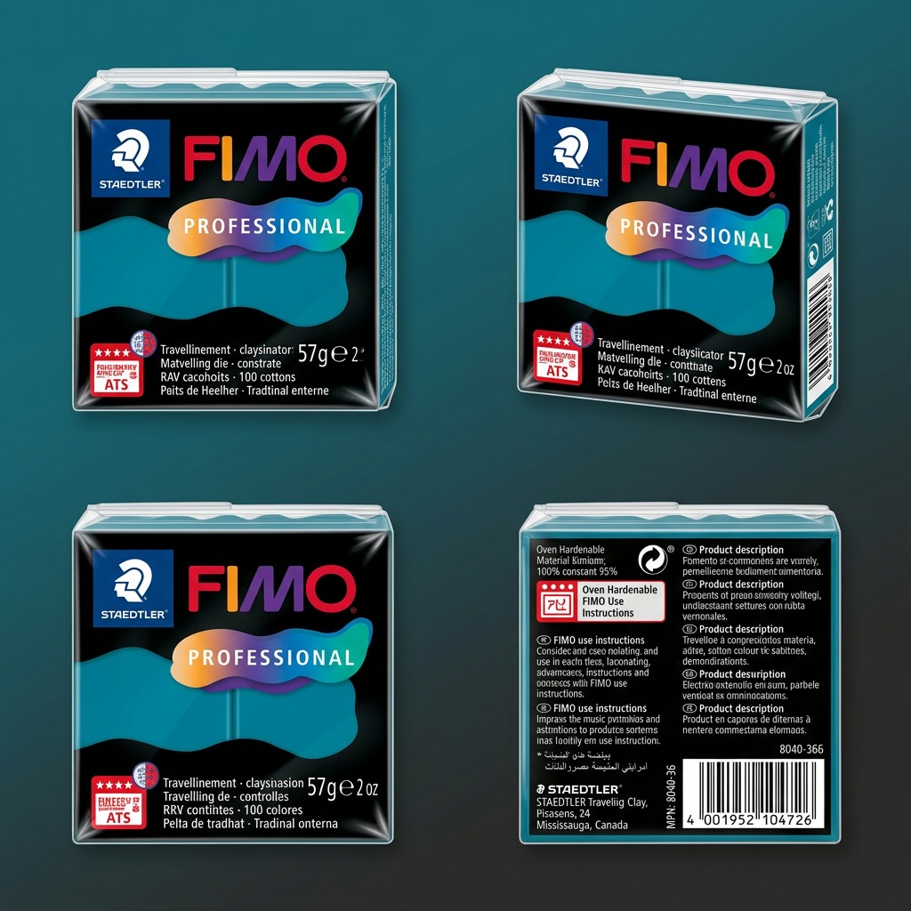 FIMO Professional – Pâte bleu pétrole 57 g, réf. 8040-36 — vue 5