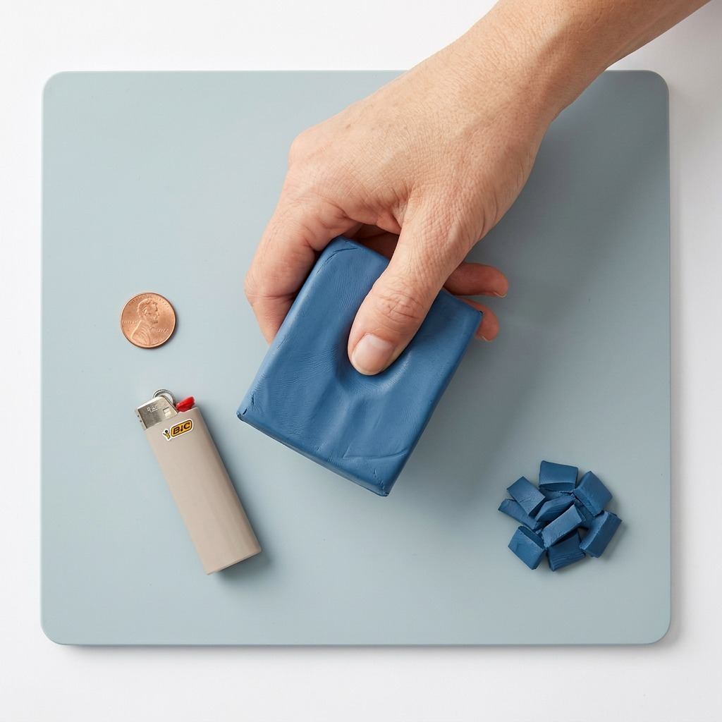 A precise high-resolution photo of STAEDTLER Fimo Soft Windsor Blue clay block in its retail foil.
