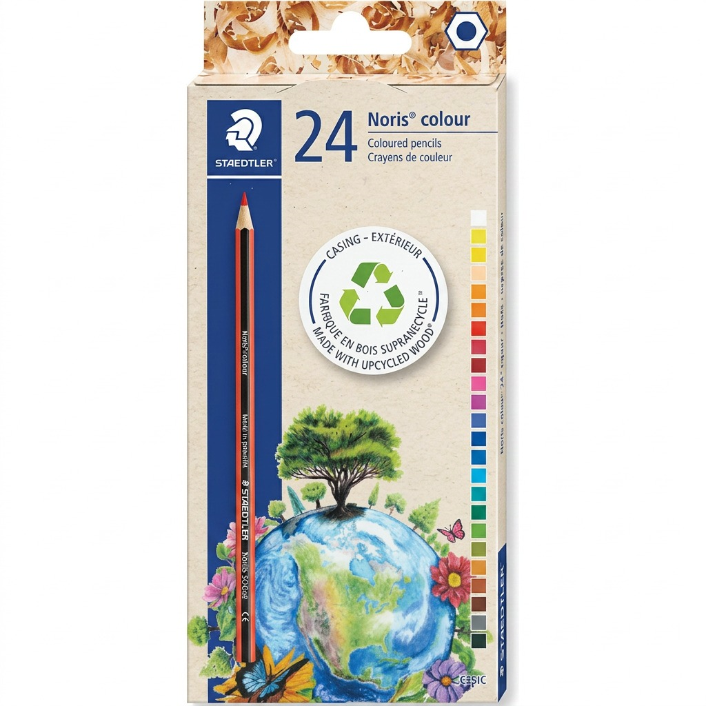 STAEDTLER Wopex – 24 crayons couleur, réf. 185-ND24A602 — vue du produit sur fond clair