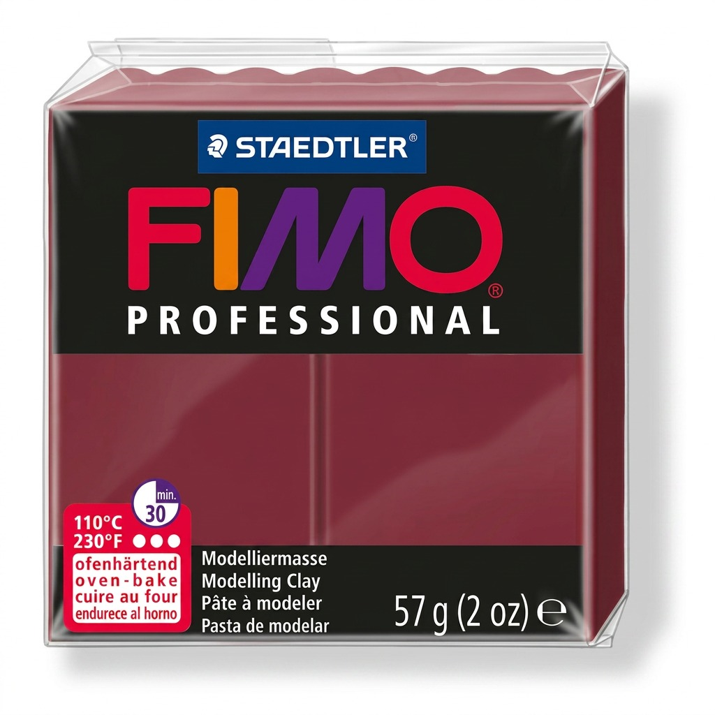 FIMO Professional – Pâte bordeaux 57 g, réf. 8005-23 — vue du produit sur fond clair