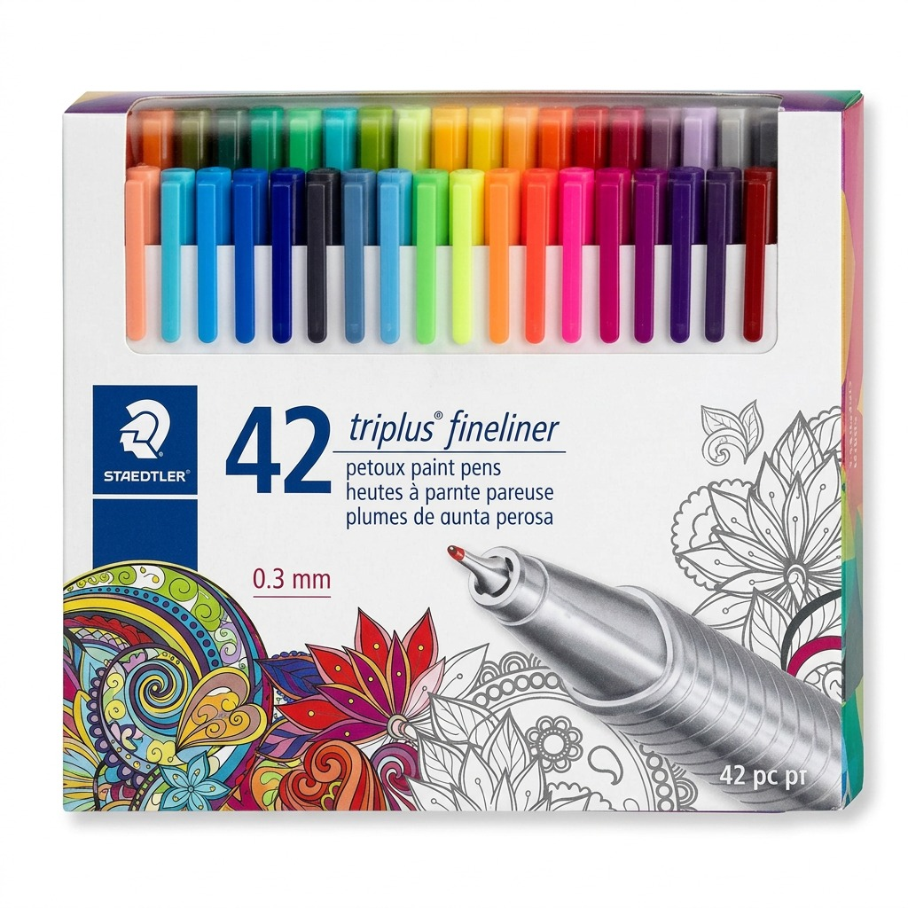 STAEDTLER triplus fineliner – Lot de 42 fineliners 0,3 mm, réf. 334-C42-LU — vue 1