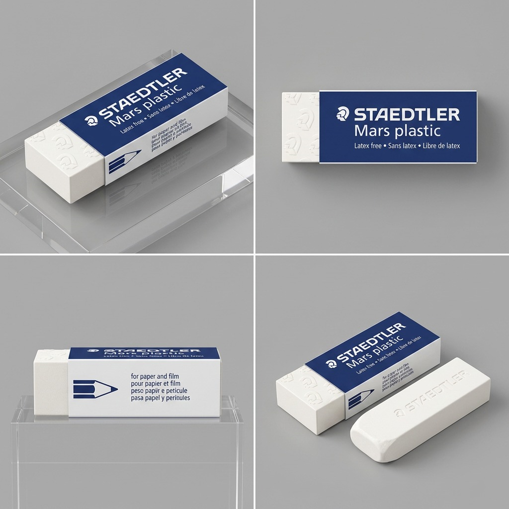 STAEDTLER Mars plastic – Gomme à effacer blanche, réf. 526-50-UP-04PE — vue 5