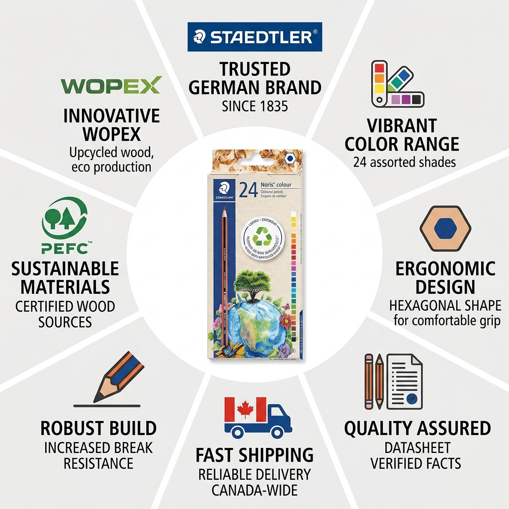 STAEDTLER Wopex – 24 crayons couleur, réf. 185-ND24A602 — vue du produit 8