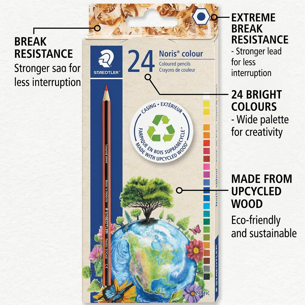 STAEDTLER Wopex – 24 crayons couleur, réf. 185-ND24A602 — vue du produit 6