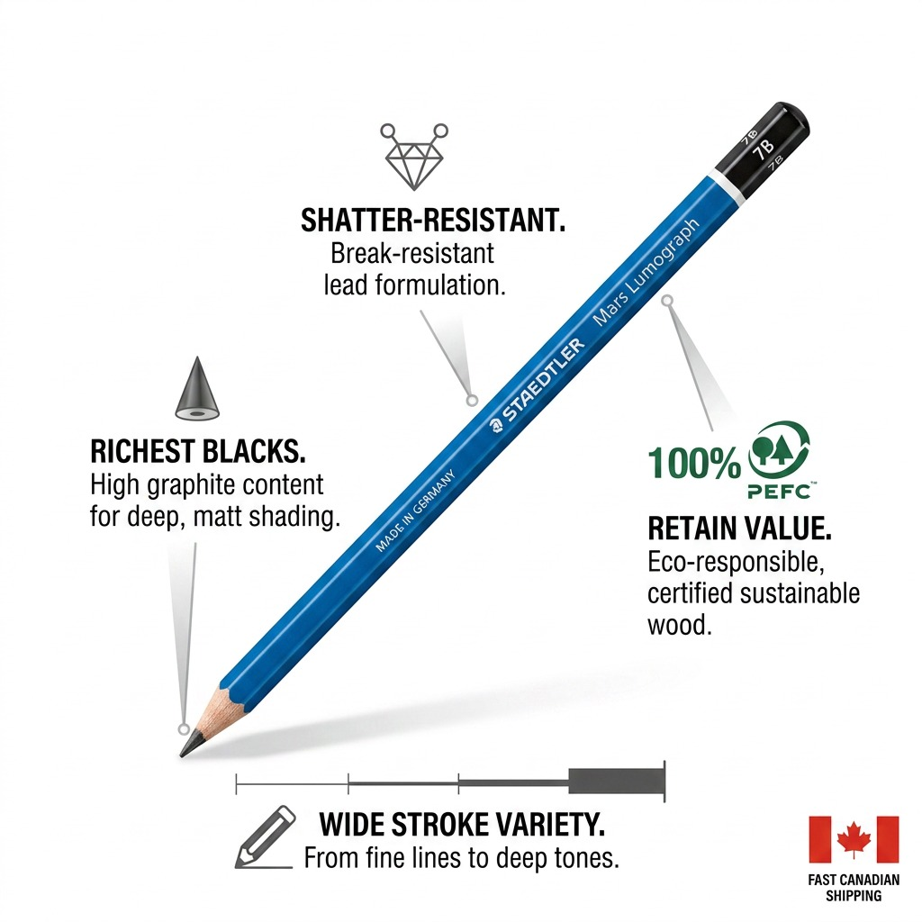 STAEDTLER Mars Lumograph – Crayon graphite 7B, réf. 100-7B-35 — vue du produit 6