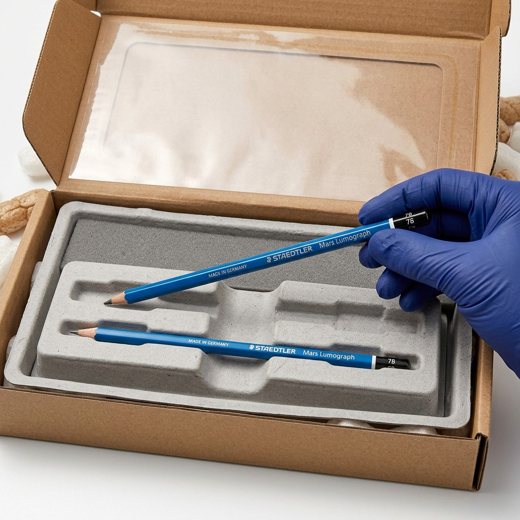 STAEDTLER Mars Lumograph – Crayon graphite 7B, réf. 100-7B-35 — présentation de l’ensemble et de son emballage