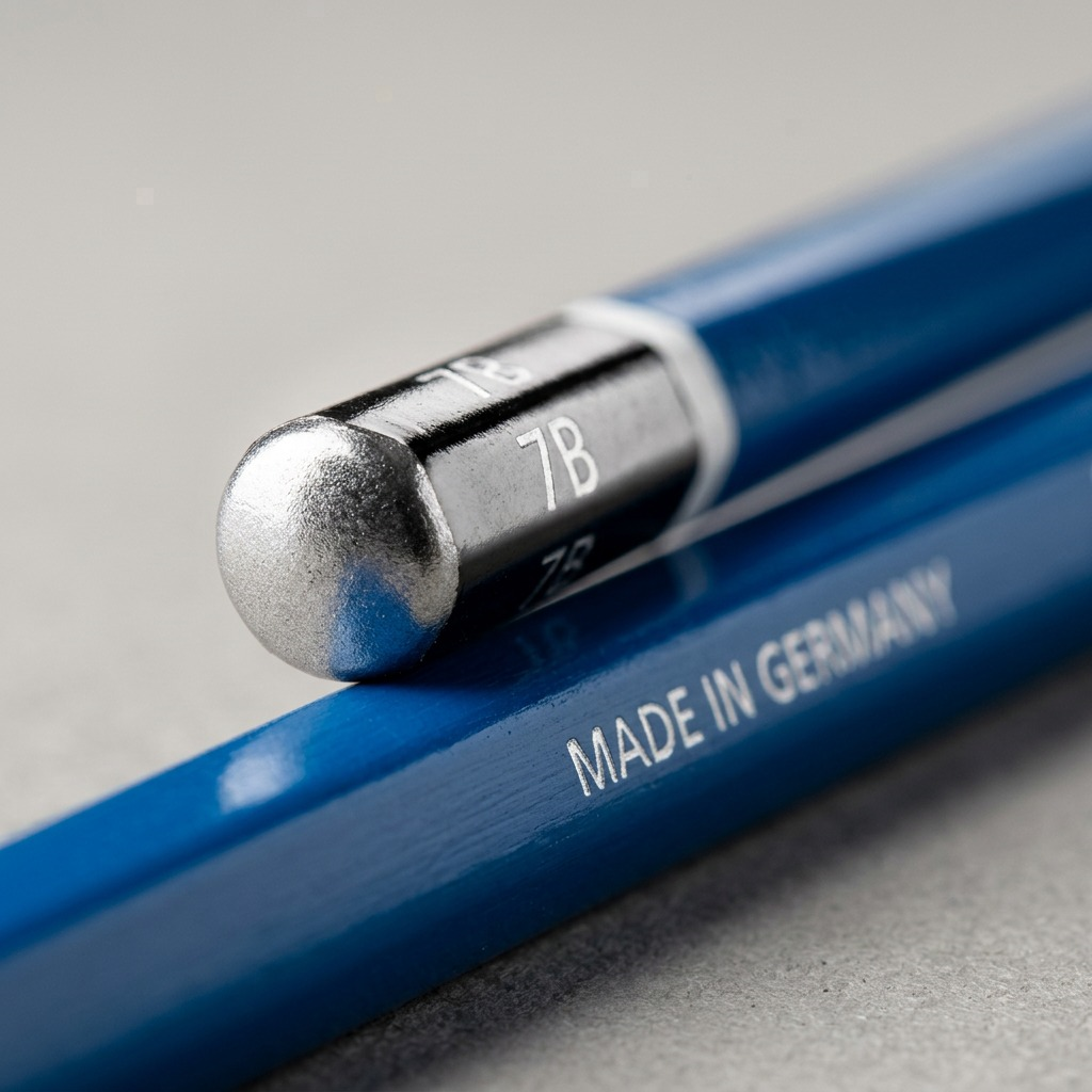 STAEDTLER Mars Lumograph – Crayon graphite 7B, réf. 100-7B-35 — gros plan des détails