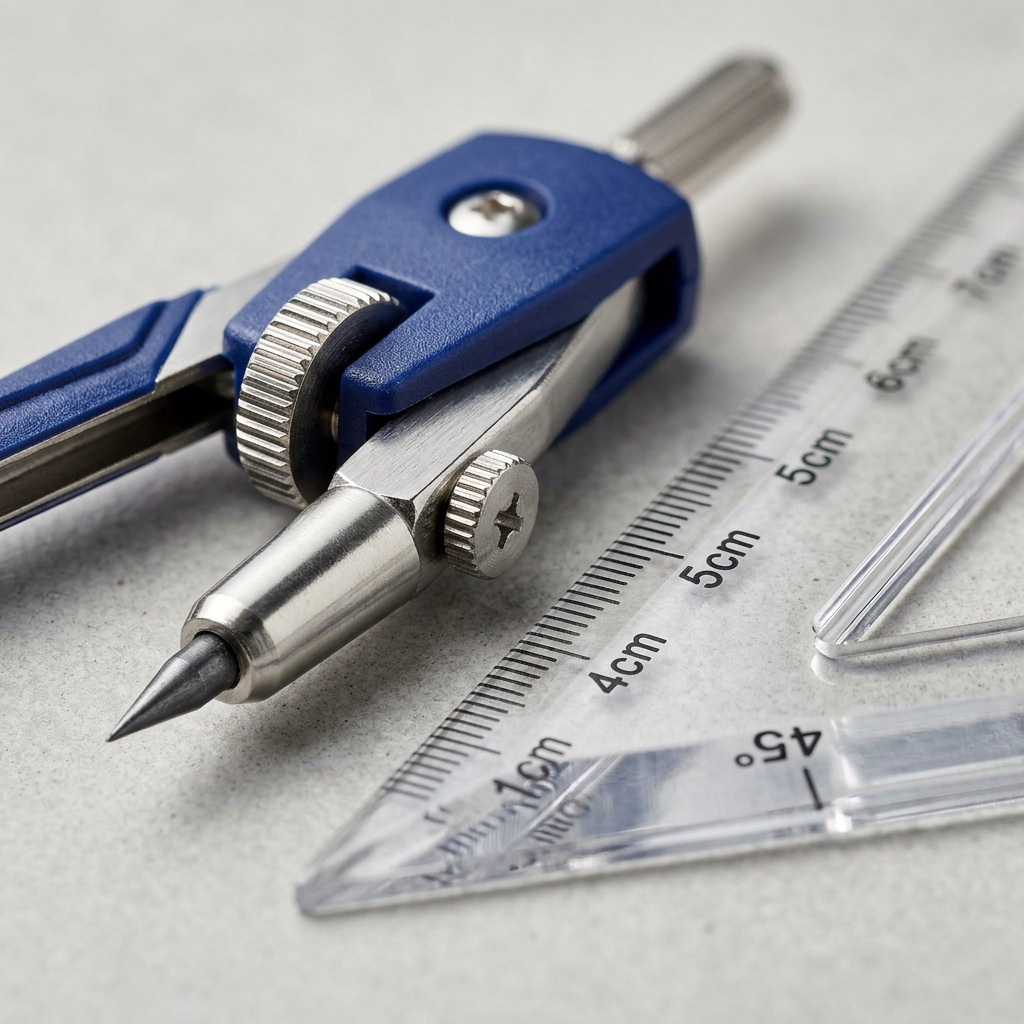 STAEDTLER – Lot de géométrie de poche, 5 pièces, réf. 559-83-MTL02NA — vue rapprochée des détails