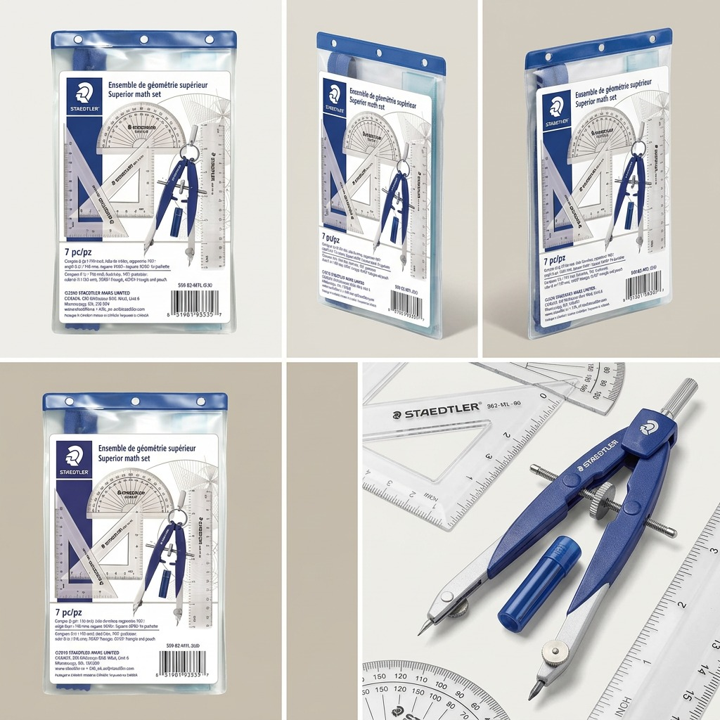 STAEDTLER – Lot de géométrie de poche, 5 pièces, réf. 559-83-MTL02NA — vue 5