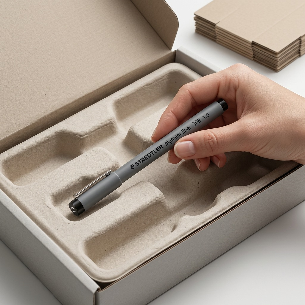 STAEDTLER Pigment Liner – Fineliner noir 1,0 mm, réf. 308-10-9-35 — présentation de l’ensemble et de l’emballage