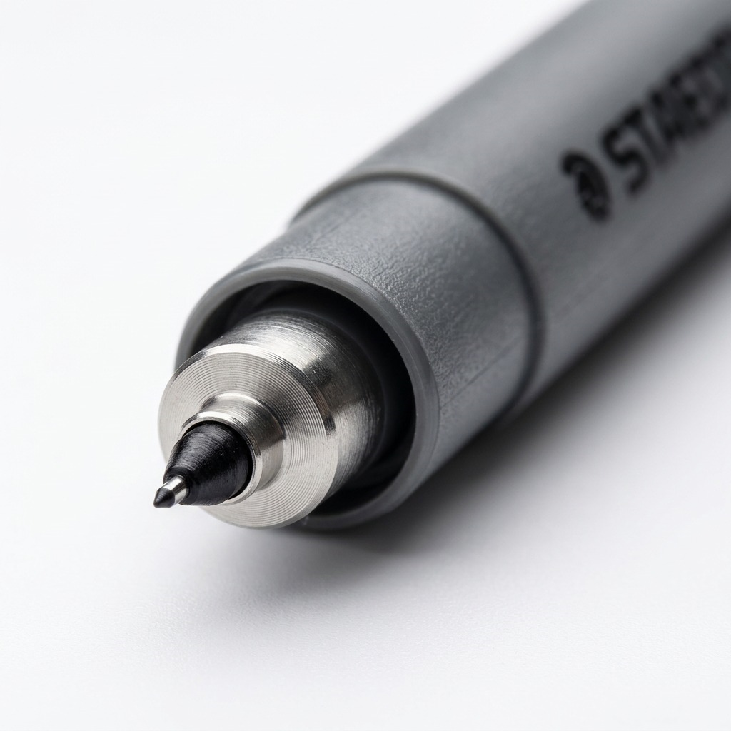 STAEDTLER Pigment Liner – Fineliner noir 1,0 mm, réf. 308-10-9-35 — gros plan des détails