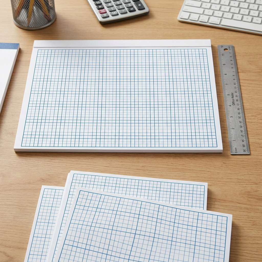 STAEDTLER Paper Bond 4x4 Grid Pad, 17x22 Inch, 50 Sheets - Premium Hero Shot of MPN: 937-1722P402