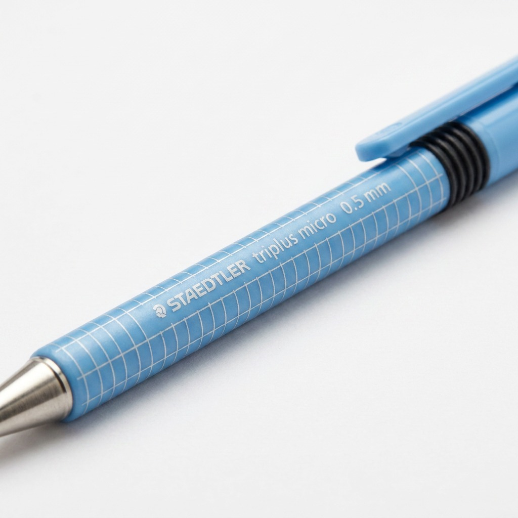 STAEDTLER triplus – Porte-mine 0,5 mm bleu, réf. 77425-30A6 — gros plan des détails