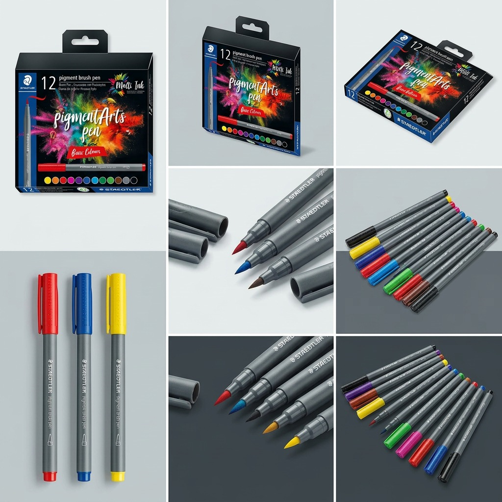 STAEDTLER Pigment Arts Brush – Lot de couleurs de base, réf. 371-C12-1-10-35 — vue 5
