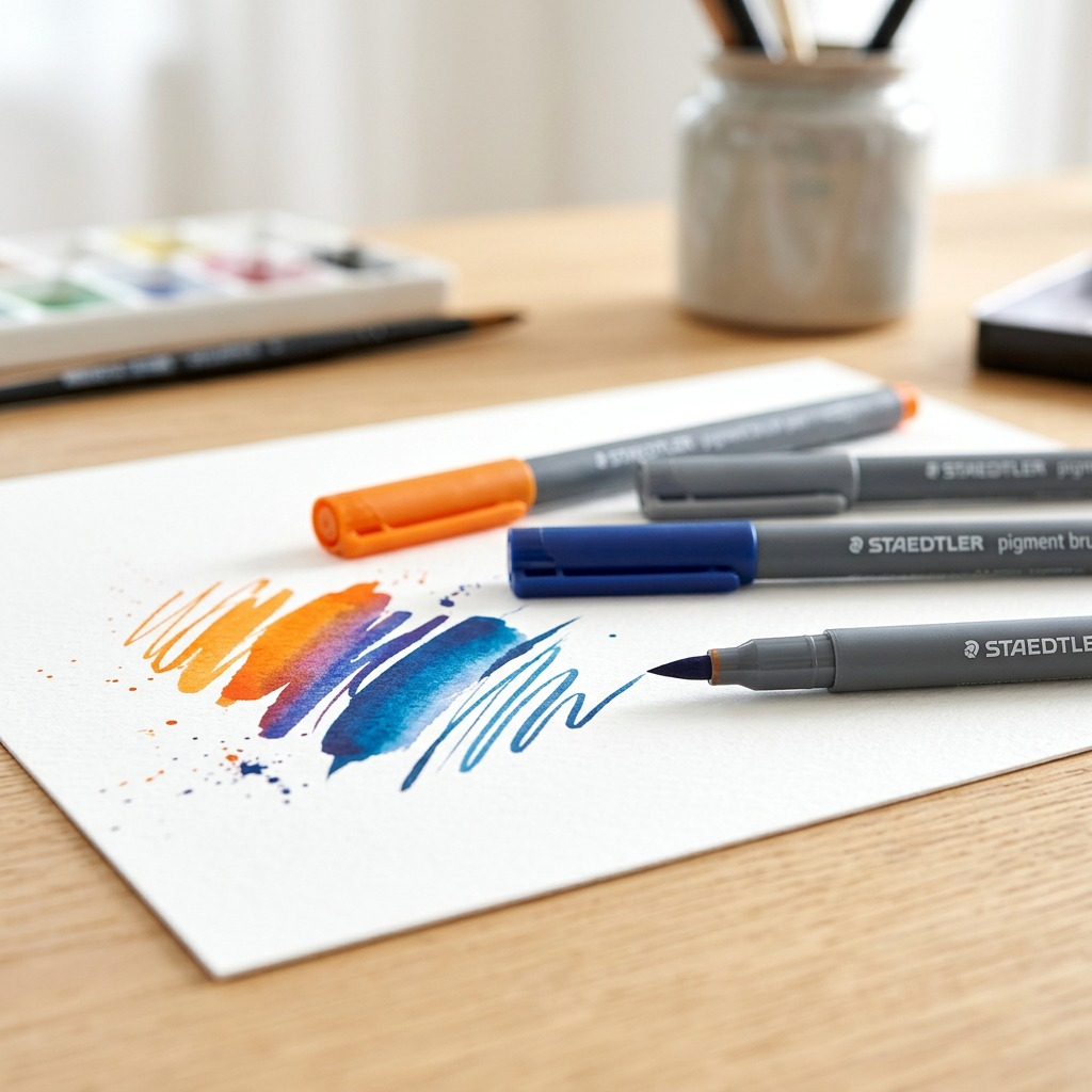 STAEDTLER Pigment Arts Brush – Lot de couleurs de base, réf. 371-C12-1-10-35 — vue 4