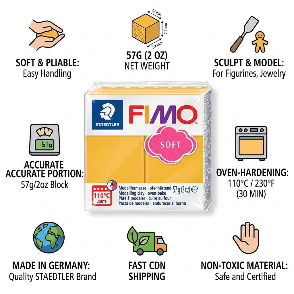 FIMO Soft – Pâte mangue caramel 57 g, réf. 8020-T10 — vue 4