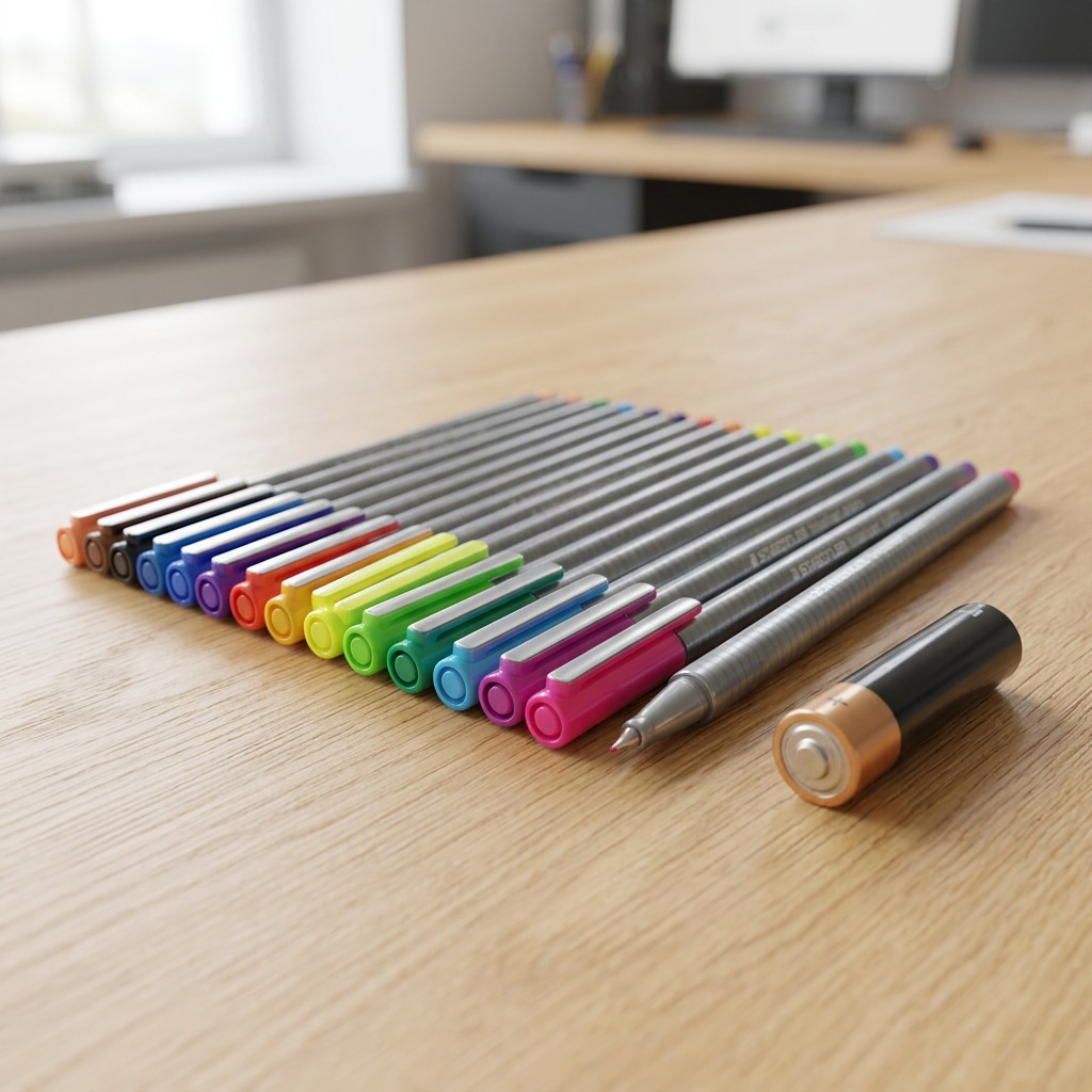 A high-resolution, centered view of the STAEDTLER 42-count Triplus Fineliner set, as depicted in image_0.png.