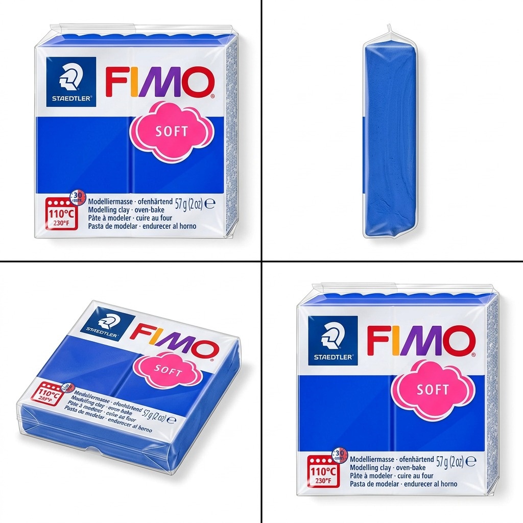 FIMO Soft – Pâte bleu brillant 57 g, réf. 8020-33 — vue de l’emballage