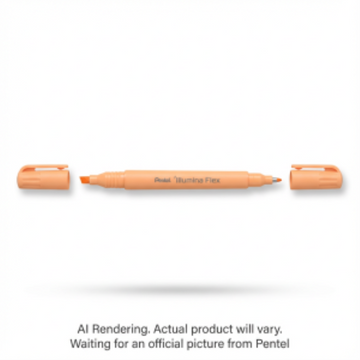 Illumina Flex Liquid Highlighter, Dual Tip - Chisel and Bullet, Pastel Orange