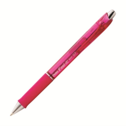 Feel-It! – Stylo à bille rétractable 0,7 mm, encre rose