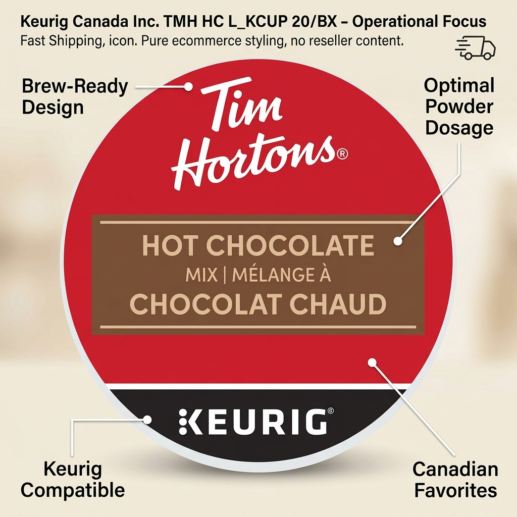 Tim Hortons – Chocolat chaud, 20 capsules K-Cup (61-12573) — illustration des caractéristiques, réf. 61-12573