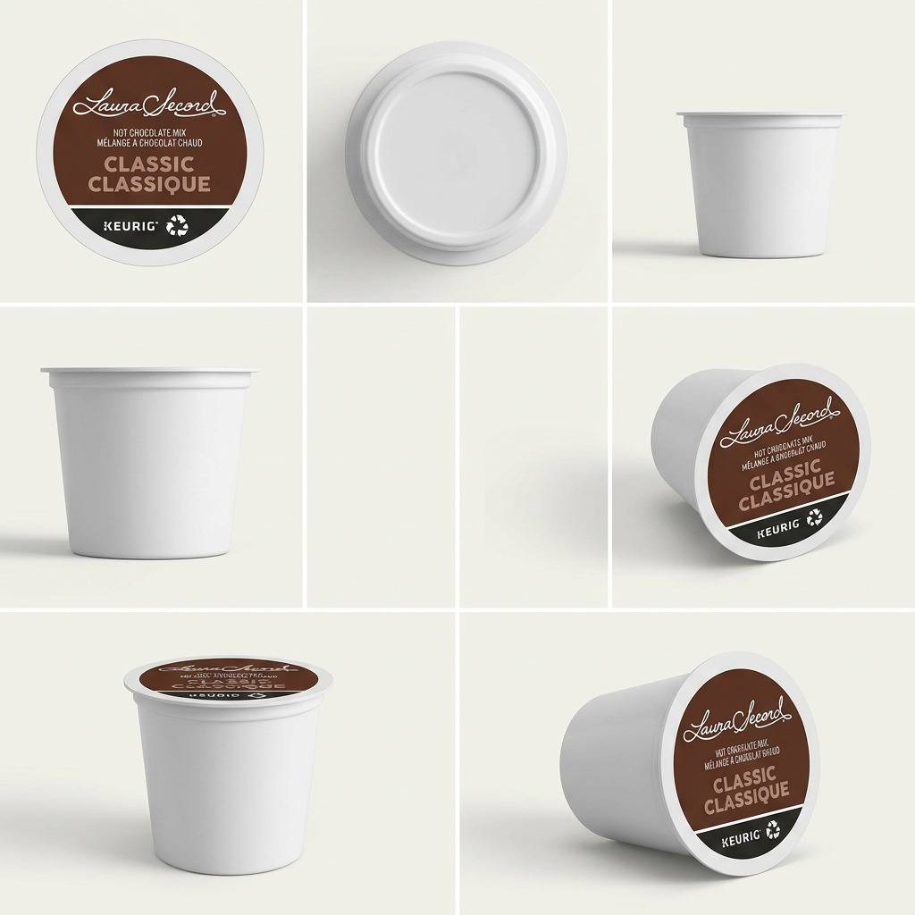 Laura Secord – Chocolat chaud, 24 capsules K-Cup (77-21917) — gros plan des détails, réf. 77-21917