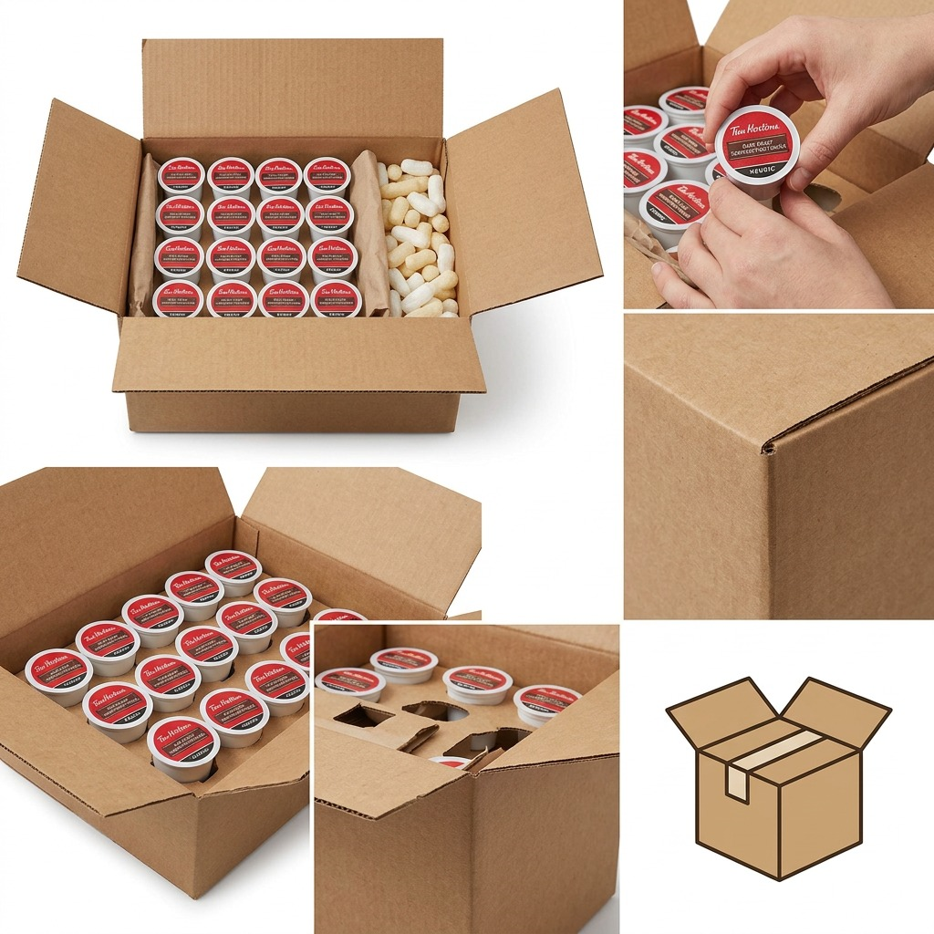 Tim Hortons Dark Roast – Café, torréfaction foncée, 24 capsules K-Cup (61-01307) — vue de l’emballage, réf. 61-01307