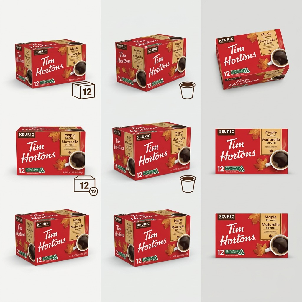 Tim Hortons Maple – Café aromatisé à l’érable, 12 capsules K-Cup (61-16482) — illustration des caractéristiques, réf. 61-16482
