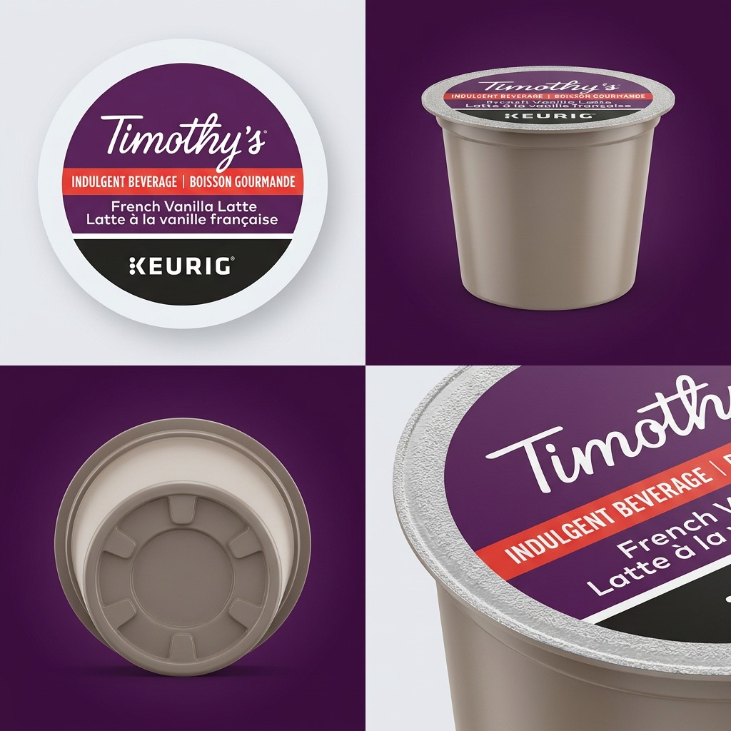 Timothy’s French Vanilla Latte – Boisson de type latte à la vanille, 24 capsules K-Cup (77-06017) – image complémentaire