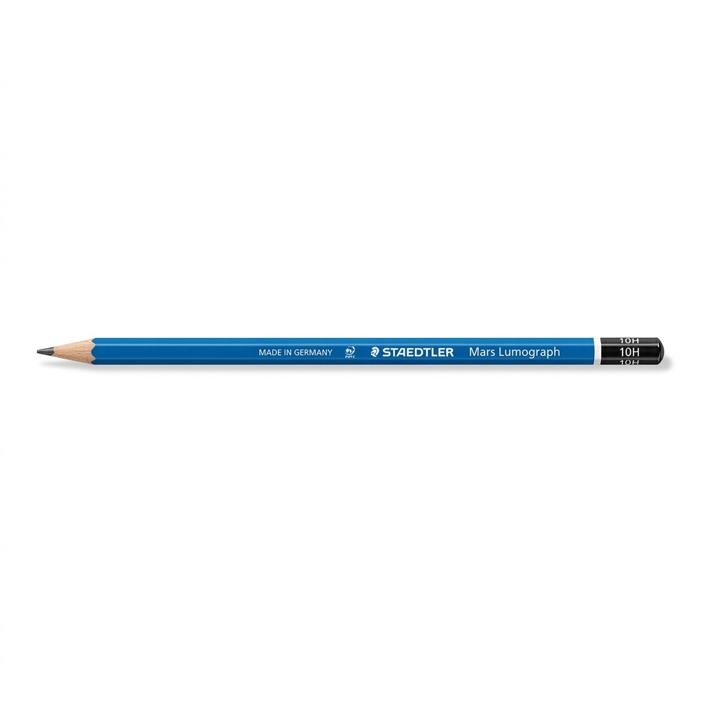 STAEDTLER Mars Lumograph – Crayon graphite 10H, réf. 100-10H-35 — présentation du produit en utilisation