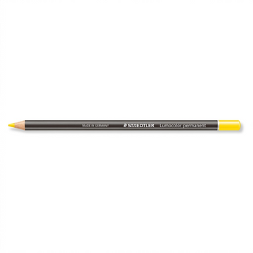 STAEDTLER Lumocolor glasochrom – Marqueur sec permanent jaune, réf. 108-20-1 — vue du produit sur fond clair
