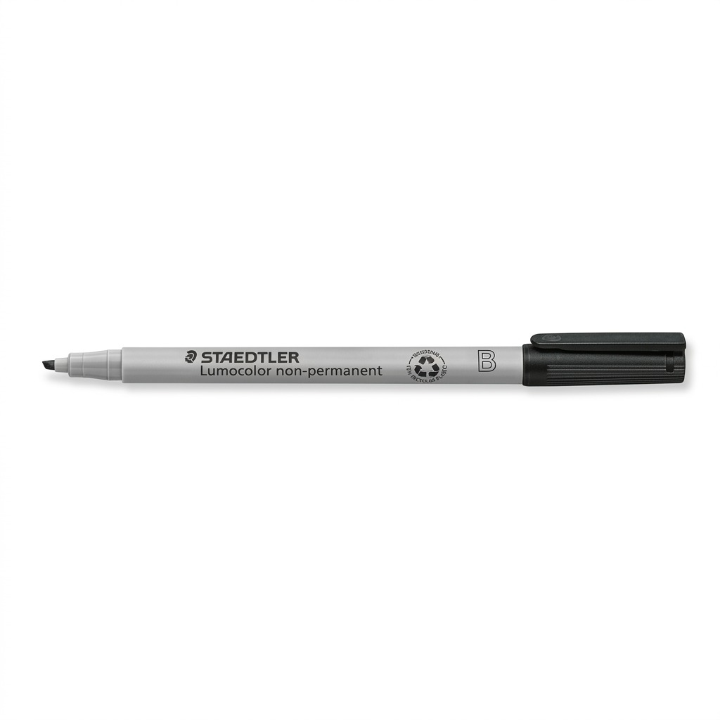 STAEDTLER Lumocolor – Marqueur noir non permanent biseauté, réf. 312-9-10 — vue du produit sur fond clair