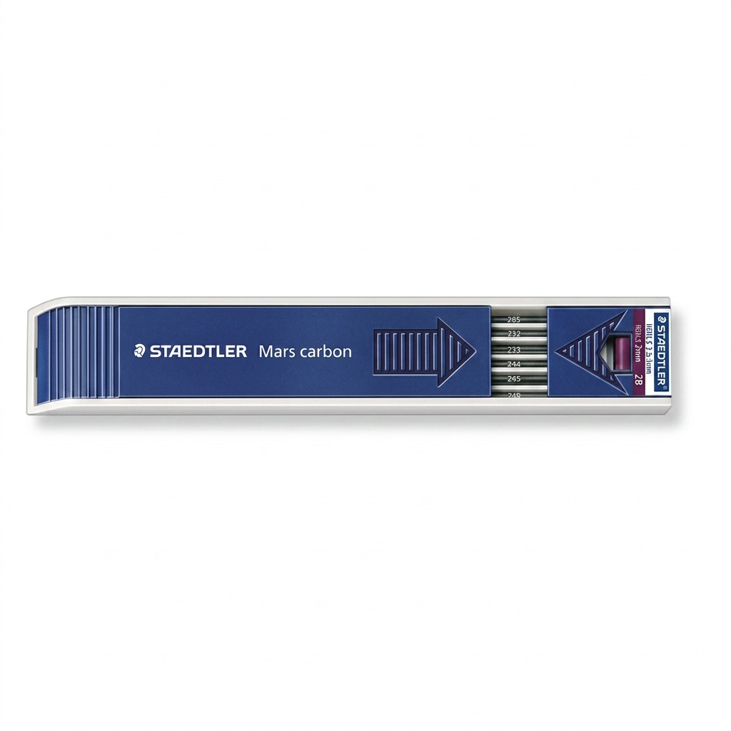 STAEDTLER Mars Lumograph – Étui de 12 mines 2 mm 2B, réf. 200-2B-03 — vue du produit sur fond clair
