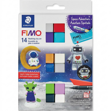 FIMO Soft Galaxy (Galaxie) – Coffret 12 couleurs avec marqueur et outil de modelage, réf. 8023-C14-G — vue de détail