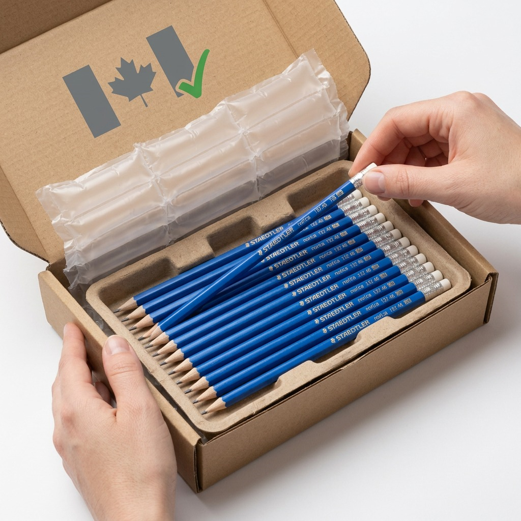 A high-resolution, centered view of the blue STAEDTLER Norica HB pencil on a pure white background.