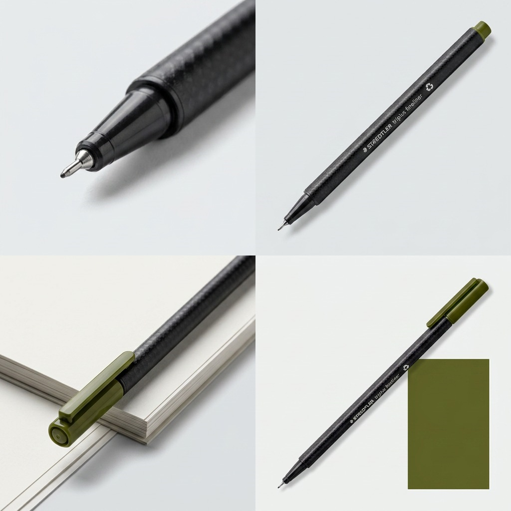 STAEDTLER triplus fineliner – Fineliner vert olive 0,3 mm, réf. 334-57-A7 — vue 5