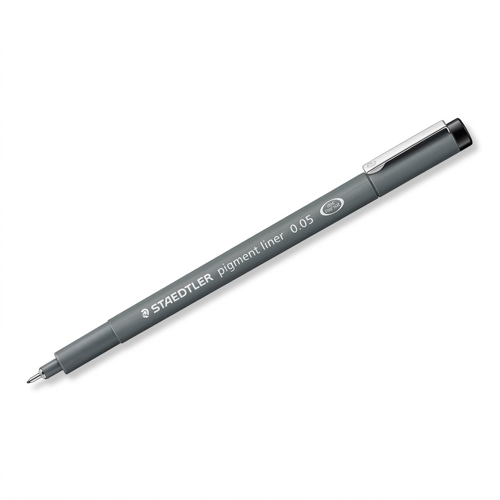 STAEDTLER Pigment Liner – Fineliner noir 0,05 mm, réf. 308-0059M — vue du produit sur fond clair